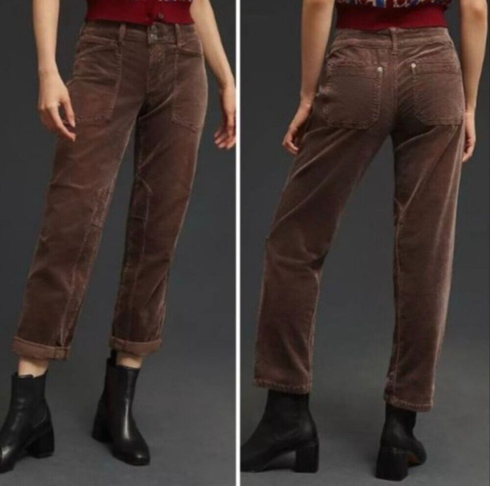 Anthropologie Pilcro The Wanderer Mid Rise Relaxed Leg Corduroy Pants 30